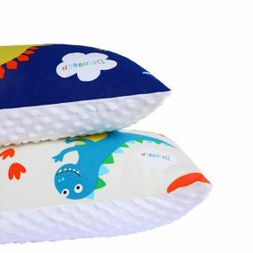 img 1 attached to 2 упаковки детских наволочек для малышей: многофункциональный набор наволочек для путешествий с динозаврами, подходит для размеров 14X19