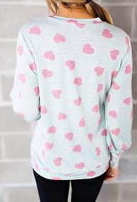 img 2 attached to Stay Stylish And Sweet With Valphsio'S Long Sleeve Heart Print Blouse For Women