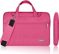qishare 11.6 12" laptop shoulder bag case for surface pro 6/5/4/3 & macbook air 11 12 - pink logo