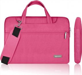 img 4 attached to Qishare 11.6 12" Laptop Shoulder Bag Case For Surface Pro 6/5/4/3 & MacBook Air 11 12 - Pink