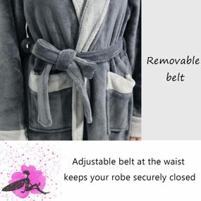 img 1 attached to Women'S Long Soft Hooded Bathrobe Sleepwear Winter Warm Housecoat Gift Robe