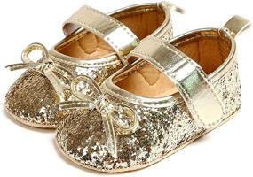 img 2 attached to 👟 Stylish ENERCAKE Non Slip Toddler Walkers Princess Girls' Shoes - Comfortable and Fashionable Flats for Your Little One