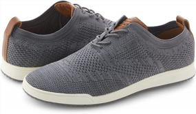 img 4 attached to Impress In Style With IZOD Men'S Grey Breeze Oxford Casual Shoes: Wingtip, Memory Foam And Canvas In Black