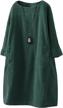 oversized corduroy tunic dress with long sleeves and convenient pockets for women by minibee logo