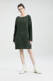 img 3 attached to Oversized Corduroy Tunic Dress With Long Sleeves And Convenient Pockets For Women By Minibee