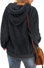 img 1 attached to Kisscynest Women'S 1/4 Zip Up Oversized Fleece Hoodie Fuzzy Sherpa Sweatshirt Pullover