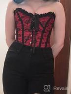 img 1 attached to Flaunt Your Curves With The Elegant Women'S Floral Black Lace Corset review by Elizabeth Oliva