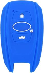 img 3 attached to SEGADEN Silicone Cover Protector Case Holder Skin Jacket Compatible With SUBARU 3 Button Smart Remote Key Fob CV4254 Deep Blue
