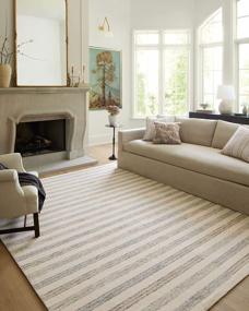 img 4 attached to Loloi Chris Collection CHR-05 Ivory/Slate Transitional Area Rug, 7'9'' X 9'9'' - Created In Collaboration With Chris Loves Julia