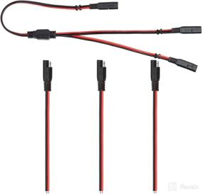 img 4 attached to 🔌 Simplify Automotive Charging with SAE Y Splitter Power Cable & Quick Disconnect Plug Combo (3 Pcs)