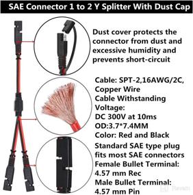 img 1 attached to 🔌 Simplify Automotive Charging with SAE Y Splitter Power Cable & Quick Disconnect Plug Combo (3 Pcs)