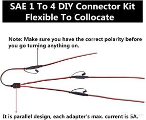 img 2 attached to 🔌 Simplify Automotive Charging with SAE Y Splitter Power Cable & Quick Disconnect Plug Combo (3 Pcs)