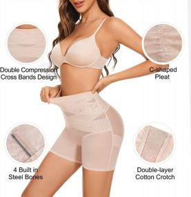 img 1 attached to Flaunt A Trimmer Silhouette With YADIFEN Women'S Tummy Control Body Shaper Shorts