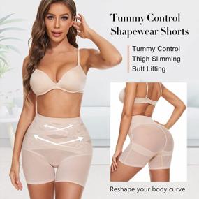 img 3 attached to Flaunt A Trimmer Silhouette With YADIFEN Women'S Tummy Control Body Shaper Shorts