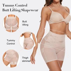 img 2 attached to Flaunt A Trimmer Silhouette With YADIFEN Women'S Tummy Control Body Shaper Shorts