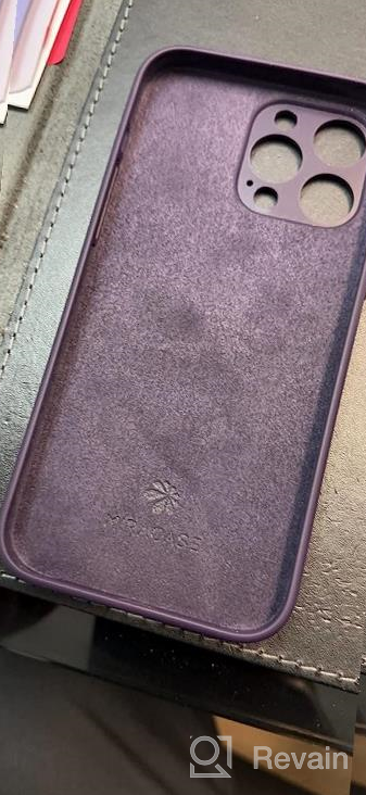 img 1 attached to Shockproof Liquid Silicone Case For IPhone 14 Pro Max, With Enhanced Camera Protection And 2 Screen Protectors, Featuring Microfiber Lining - Dark Purple, 6.7 Inch review by Marcia Davis