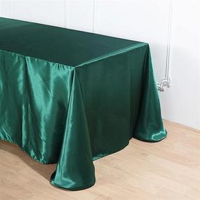 img 3 attached to Wholesale Satin Tablecloth In Hunter Emerald Green For Banquets, Weddings, Parties, And Restaurants - 90X132 Rectangle Size From Efavormart