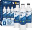 3 pack pureline lt1000pc water filter replacement for lg and kenmore refrigerators - compatible with lt1000p/pc/pcs, adq747935, mdj64844601, adq74793504, 46-9980, 9980 logo