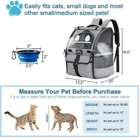 img 3 attached to 🐾 GoHimal Pet Carrier Backpack: A Ventilated and Breathable Dog & Cat Bag for Travel, Hiking, Camping, and Outdoor Adventures
