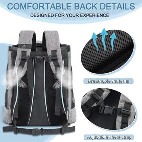 img 1 attached to 🐾 GoHimal Pet Carrier Backpack: A Ventilated and Breathable Dog & Cat Bag for Travel, Hiking, Camping, and Outdoor Adventures