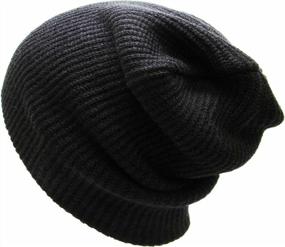 img 2 attached to Soft And Stretchy Ribbed Knit Men'S Beanie With Slouch Style Skull Cap - Classic Solid Color By Funky Junque