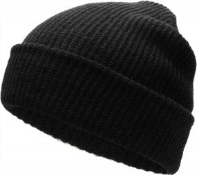 img 1 attached to Soft And Stretchy Ribbed Knit Men'S Beanie With Slouch Style Skull Cap - Classic Solid Color By Funky Junque