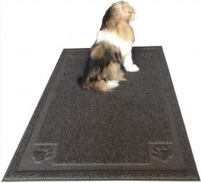 img 4 attached to Large Waterproof Pet Feeding Mat For Dogs And Cats - 24" X 36" Flexible, Easy To Clean, And Non-Slip - Best For Coffee Lovers!