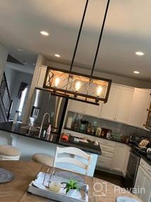 img 5 attached to Rustic 5-Light Farmhouse Chandelier For Dining Room And Kitchen Island | LALUZ