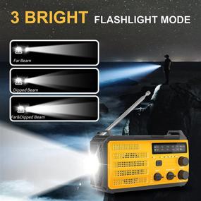 img 1 attached to 【2023 Newest】8000MAh Emergency Hand Crank Radio,AMFM NOAA Weather Alert Radio,Survival Solar Powered Radio With Super Bright Flashlight,SOS Alarm,Phone Charger,Compass For Hurricane,Outdoor Emergency