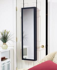 img 3 attached to Plaza Astoria Wall/Door-Mount Jewelry Armoire, Black