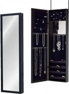 plaza astoria wall/door-mount jewelry armoire, black logo