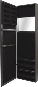 img 1 attached to Plaza Astoria Wall/Door-Mount Jewelry Armoire, Black