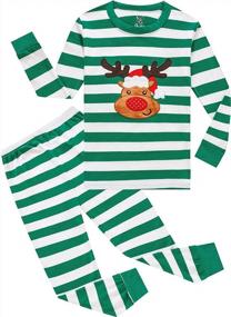 img 4 attached to Cozy Cotton Christmas Pajamas For Girls - Children'S Sleepwear Gift Set