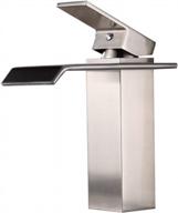 brushed nickel rectangular waterfall bathroom faucet - inchant commercial & home single lever deck mount lavatory faucet for vessel sink, bathtub mixer taps, and vanity logo