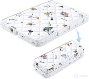 img 4 attached to 🛏️ Premium Foldable Pack and Play Mattress Topper - Portable Pad for Pack and Play, Playpen Foam