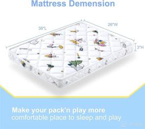 img 3 attached to 🛏️ Premium Foldable Pack and Play Mattress Topper - Portable Pad for Pack and Play, Playpen Foam