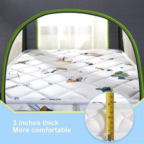 img 1 attached to 🛏️ Premium Foldable Pack and Play Mattress Topper - Portable Pad for Pack and Play, Playpen Foam