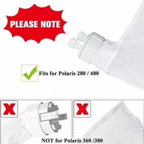 img 2 attached to Polaris 280/480 Pool Spa Zippered Replacement Bags (2 Pack) - K13 K16 - All-Purpose Filter Bags For Optimal Cleaning