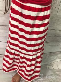 img 6 attached to 👗 Girls' A-Line Maxi Skirt with Knit Ruffles and Elastic Waist, Flared Dress for Kids Ages 4-12 - Kid Nation