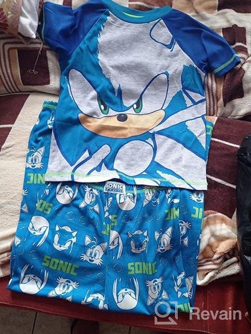 img 1 attached to 🦔 Sonic The Hedgehog Boys' Pajama Set: 3 Piece Shirt, Shorts, and Pants – Video Game Sleepwear Loungewear for Kids review by Greg Harris