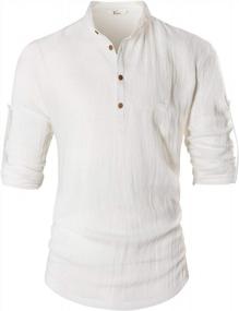 img 4 attached to KEYBUR Henley Sleeve Popover - The Perfect Blend of Comfort and Style