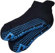 non-slip ankle socks with grippers by reboundwear logo