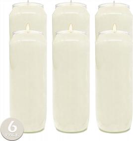 img 4 attached to 9 Day White Prayer Candles, 6 Pack - 7" Tall Pillar Candles For Religious, Memorial, Party Decor, Vigil And Emergency Use - Vegetable Oil Wax In Plastic Jar Container - By Hyoola