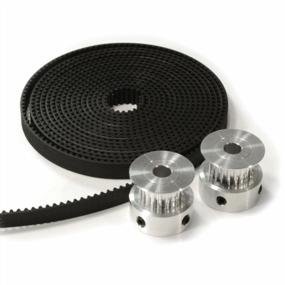 img 4 attached to HICTOP 2X Alu GT2 20T Pulley Set + 2M Belt For Prusa I3 3D Printer