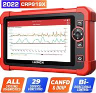 🚀 launch obd2 scanner crp919x: advanced 2022 bi-directional scan tool with 29+ service functions & all system diagnostics, immo, can fd/doip – upgrade of crp909x with enhanced hardware, compatible with 100+ brands logo