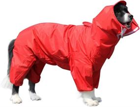 img 4 attached to 🐶☔ Waterproof Dog Raincoat with Hood - Lightweight, Breathable Rain Poncho for Small, Medium, and Large Dogs