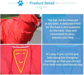 img 1 attached to 🐶☔ Waterproof Dog Raincoat with Hood - Lightweight, Breathable Rain Poncho for Small, Medium, and Large Dogs