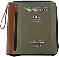 speedball art pencil storage case: large olive travel coloring book organizer logo