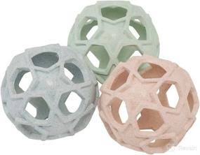 img 3 attached to Upcycled HEVEA Star Ball: 100% Natural Rubber, Plant-Based, Plastic-Free, Eco-Friendly, Mint Colored, BPA-Free