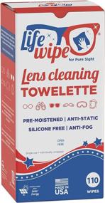 img 4 attached to 🧴 110 Individually Wrapped Life Wipe Lens Cleaning Wipes - Extra Large Pre-Moistened Glasses Cleaner for Eyeglasses, Sunglasses, Goggles, and Glass - Lens Cleaner (110 Count)